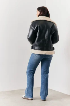 Borg Trim Aviator Jacket|In the Style Outlet