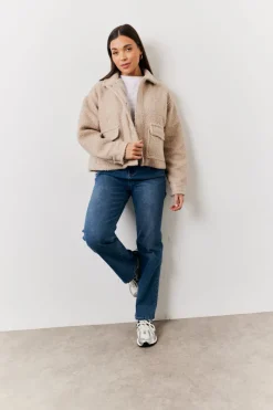 Boucle Pocket Detail Jacket|In the Style Outlet