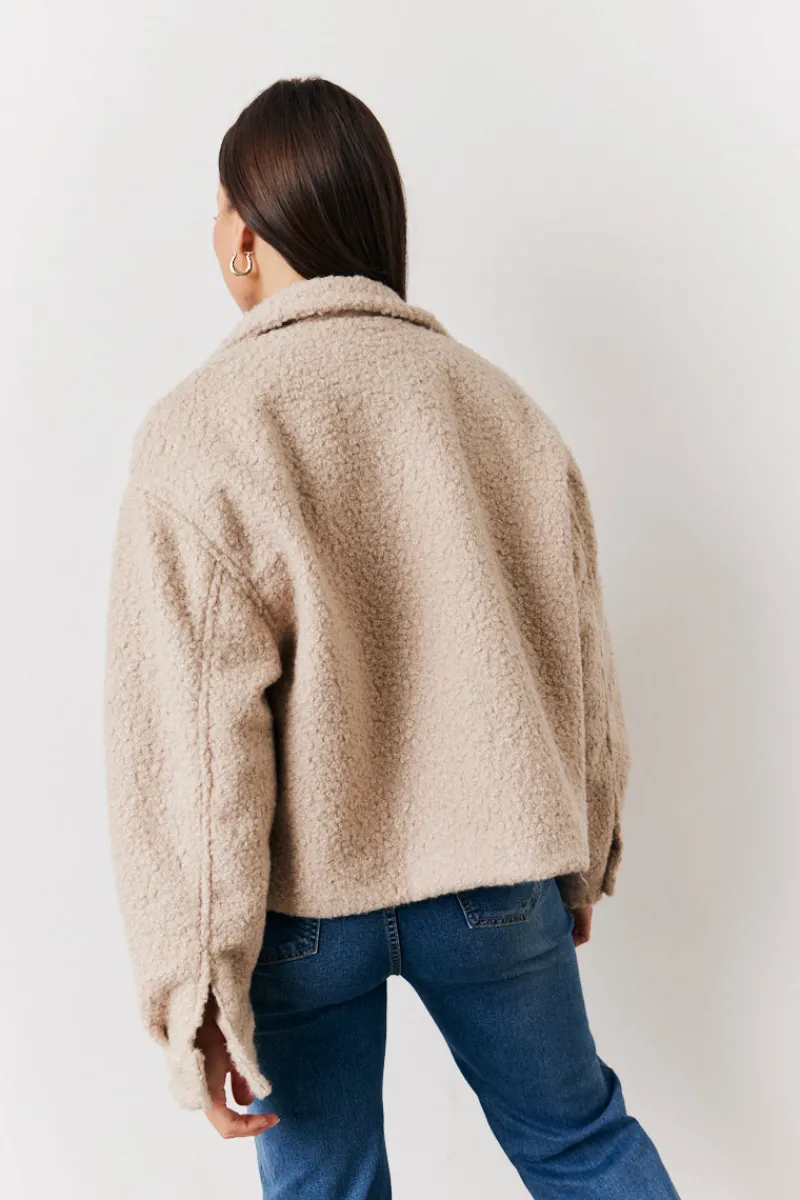 Boucle Pocket Detail Jacket|In the Style Outlet