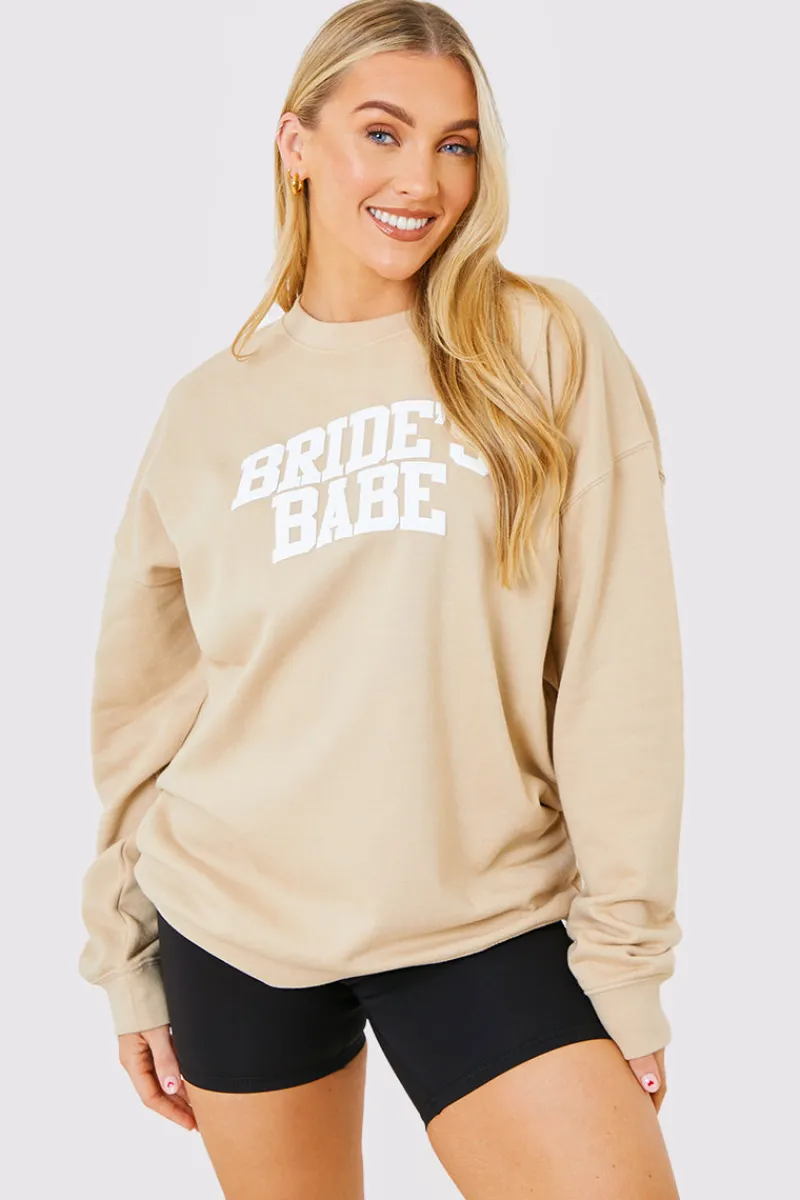 Bride Babe's Crew Neck Sweatshirt|In The Style Clearance