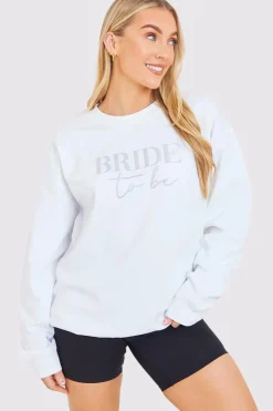 Bride to Be Crew Slogan Sweatshirt|In The Style Hot