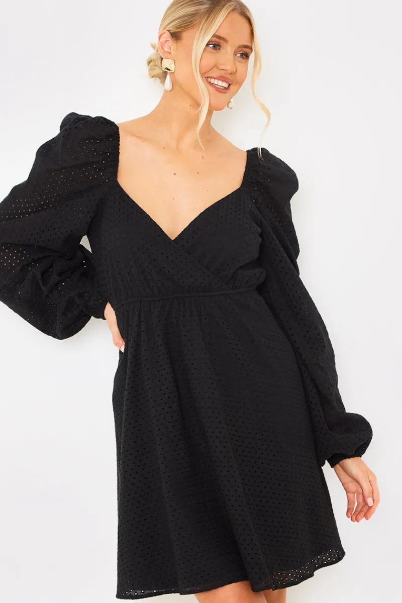 Broderie Cut Out Mini Dress|In the Style Sale