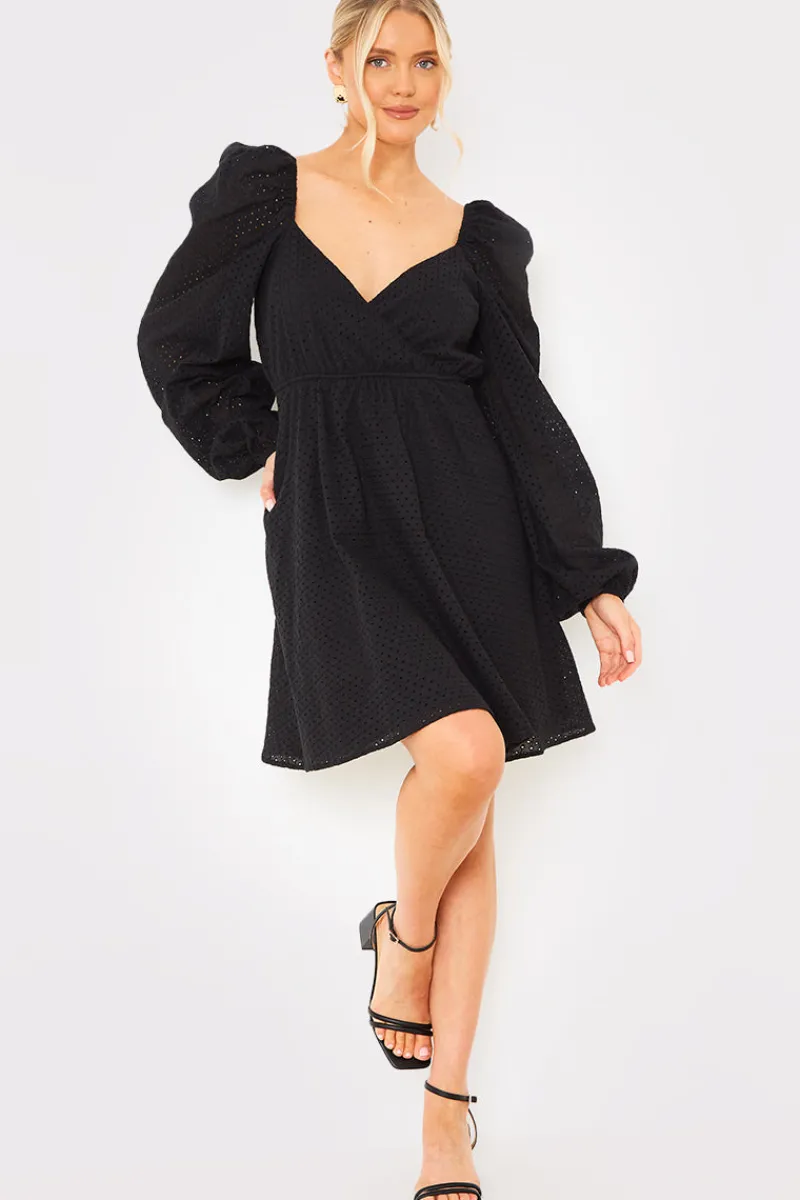 Broderie Cut Out Mini Dress|In the Style Sale