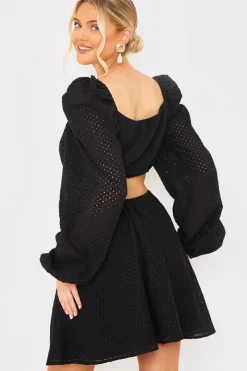 Broderie Cut Out Mini Dress|In the Style Sale