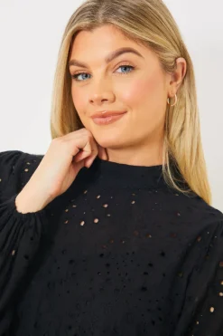 Broderie High Neck Blouse|In the Style Best