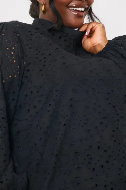 Broderie High Neck Blouse|In the Style Best