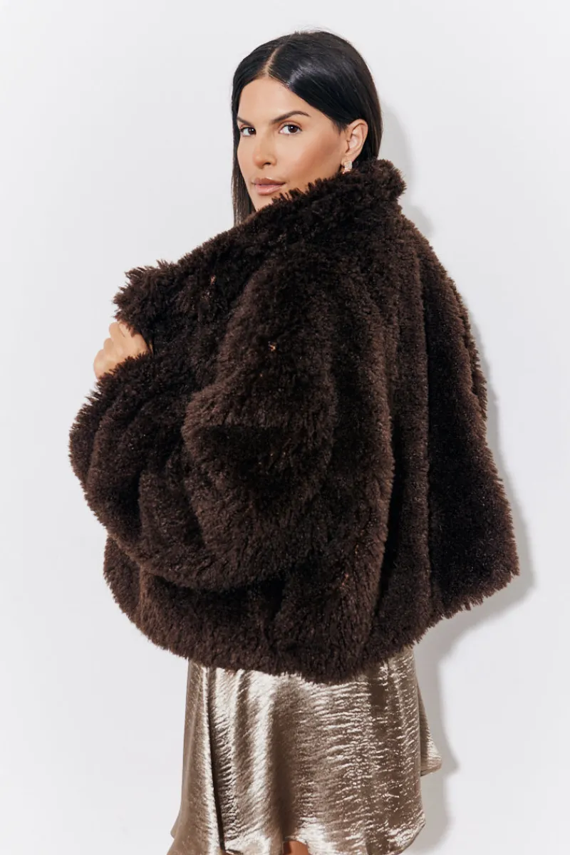 Faux Fur Collared Coat|In the Style Hot