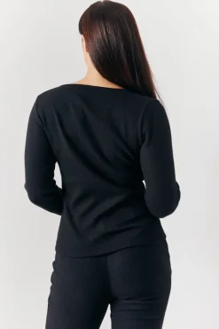 Brushed Rib Asymmetric Co-Ord Top|In the Style New