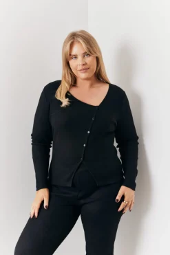 Brushed Rib Asymmetric Co-Ord Top|In the Style New