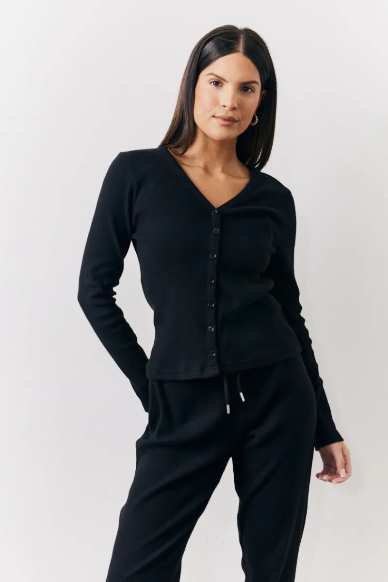 Brushed Rib Co Ord Cardigan|In The Style Clearance
