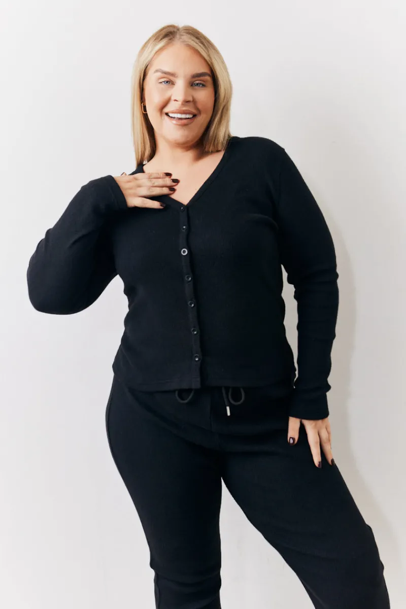 Brushed Rib Co Ord Cardigan|In The Style Clearance