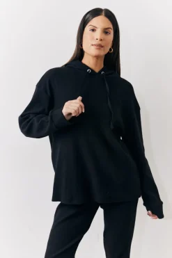 Brushed Rib Co Ord Hoodie|In The Style