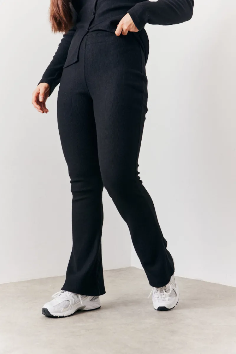 Brushed Rib Fit & Flare Co-Ord Trouser|In the Style Hot