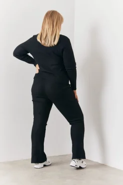 Brushed Rib Fit & Flare Co-Ord Trouser|In the Style Hot