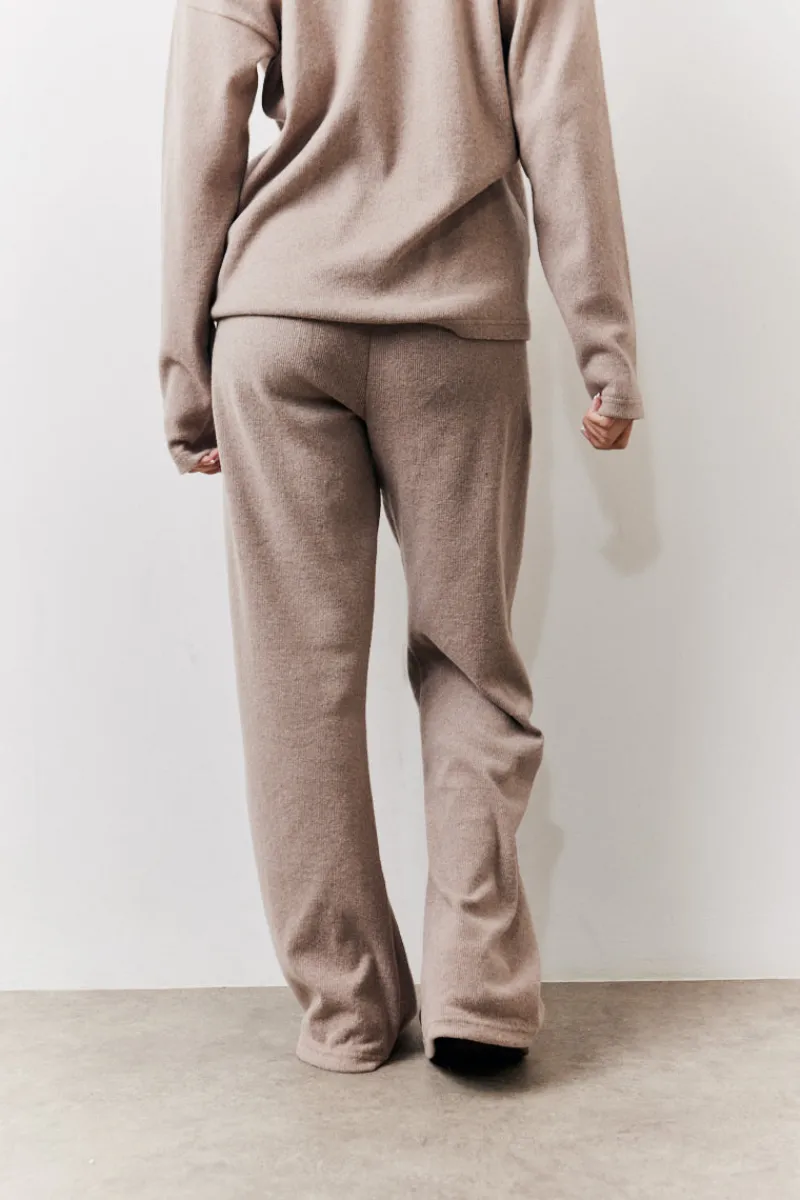 Brushed Rib Flare Leg Co Ord Trouser|In The Style Sale