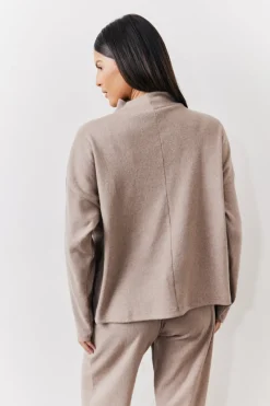 Brushed Rib High Neck Co Ord Top|In The Style