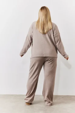 Brushed Rib High Neck Co Ord Top|In The Style