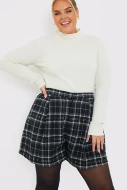 Brushed Rib High Neck Long Sleeve Top|In the Style Online