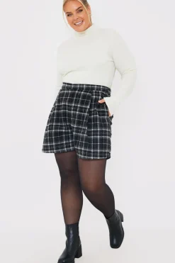 Brushed Rib High Neck Long Sleeve Top|In the Style Online