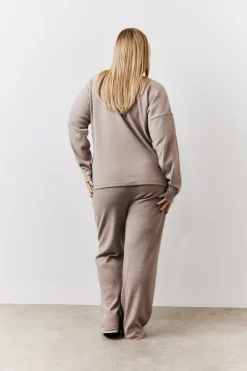 Brushed Rib v Neck Co Ord Top|In The Style