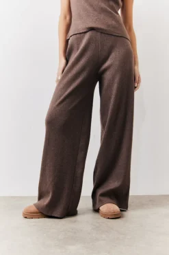 Brushed Rib Wide Leg Co Ord Trousers|In The Style Online
