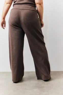 Brushed Rib Wide Leg Co Ord Trousers|In The Style Online
