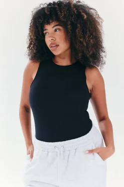 Built In Bra Sculpt & Control Racer Neck Bodysuit|Fits Best
