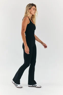 Built-In Bra Flare Leg Sculpt and Control Unitard|In the Style
