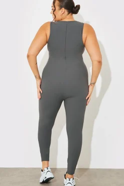 Built-In Bra Racer Neck Sleeveless Sculpt and Control Unitard|Fits Online
