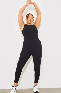 Built-In Bra Racer Neck Sleeveless Sculpt and Control Unitard|Fits Online