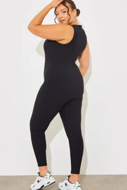 Built-In Bra Racer Neck Sleeveless Sculpt and Control Unitard|Fits Online