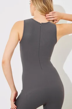 Built-In Bra Racer Neck Sleeveless Sculpt and Control Unitard|Fits Online