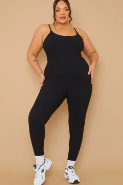 Built-In Bra Strappy Sculpt and Control Unitard|Fits Outlet
