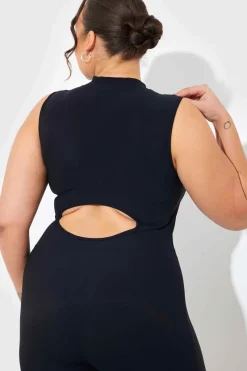Built-In Bra Zip Front Sculpt and Control Unitard|In the Style Clearance
