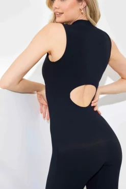 Built-In Bra Zip Front Sculpt and Control Unitard|In the Style Clearance