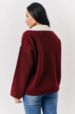 90's Collared Knitted Rugby Sweater|Fits New