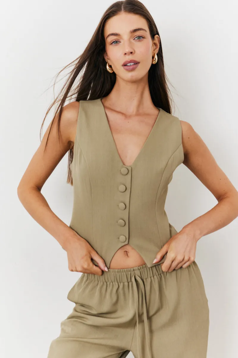 Button Through Waistcoat|In The Style New