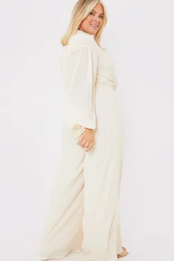 Button Up Wide Leg Jumpsuit|In the Style New