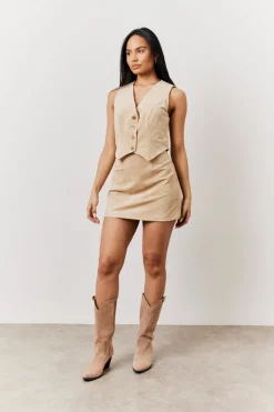 Faux Suede Mini Skirt|In The Style New