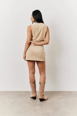 Faux Suede Mini Skirt|In The Style New
