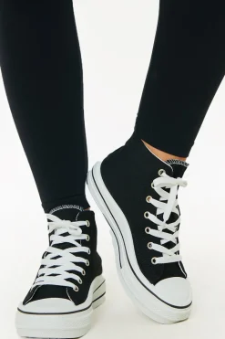 CANVAS HIGH TOP TRAINERS|In The Style Discount
