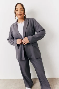 Relaxed Pocket Detail Blazer|In The Style New