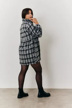Check Smock Shirt Dress|In the Style Hot