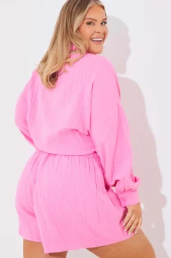 Cheesecloth Elasticated Waist Co-Ord Short|In The Style