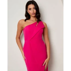 One Shoulder Cut Out Mini Dress in Pink|CHI CHI LONDON Discount