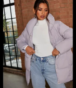 Padded Puffer Coat in Grey|CHI CHI LONDON Outlet
