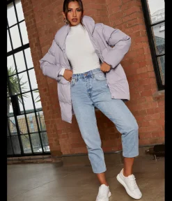 Padded Puffer Coat in Grey|CHI CHI LONDON Outlet