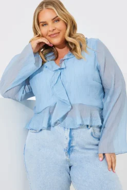 Chiffon Frill Blouse|In the Style Discount