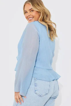 Chiffon Frill Blouse|In the Style Discount