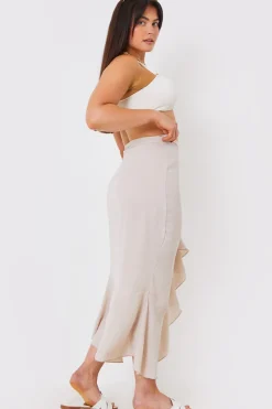 Chiffon Frill Detail Wrap Sarong|In the Style Clearance